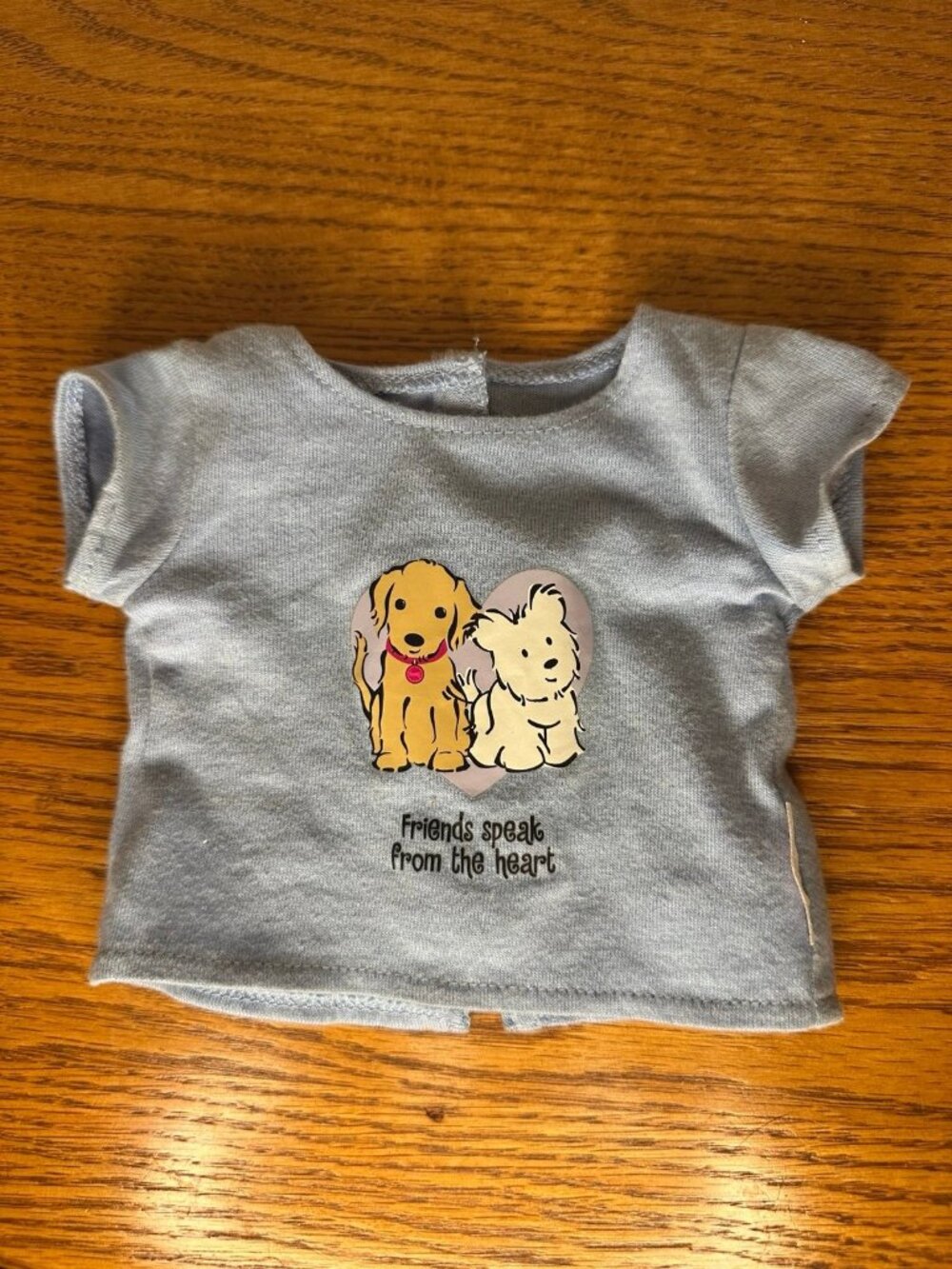 American Girl blue coconut Puppy Friends Speak From the Heart honey T-Shirt doll